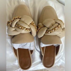 Tory Burch Mini Benton Loafers with Gold Chain Accent